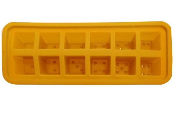 Forma de Gelo em Silicone 12 Cubos Amarelo / Niazitex