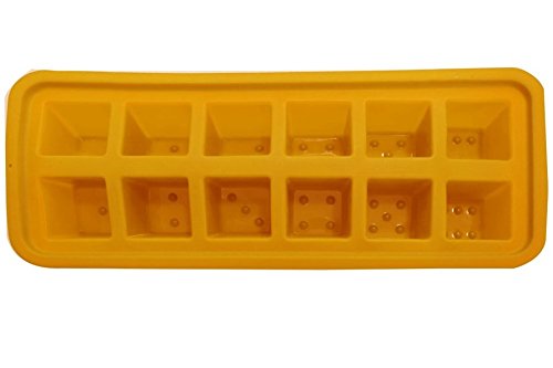 Forma de Gelo em Silicone 12 Cubos Amarelo / Niazitex