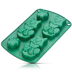 Tudo sobre 'Forma de Silicone Decorada Gatinho Verde - La Cuisine'