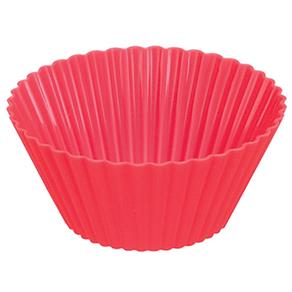 Forma de Silicone Bolo Cupcake Pudim Petit Gateau 2 Unidades - Vermelho