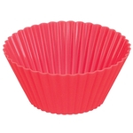 Forma De Silicone Forno Bolo Cupcake Pudim Doces 4 Unidades Vermelho