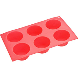 Forma de Silicone para Muffin Vermelha - La Cuisine
