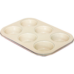 Forma para 6 Cupcakes com Revestimento Cerâmico - Mimo Style