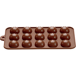 Forma para Chocolate Bombom Redondo em Silicone - Mart