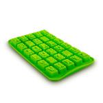 Forma para Gelo de Silicone Alfabeto Verde