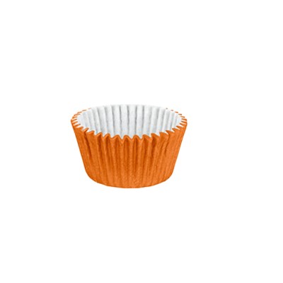 Forminha Cupcake Impermeavel - Laranja - Pacote 45 Unidades