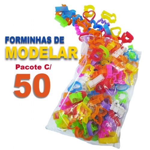 Forminha de Modelar Massinha - 50 Unidades