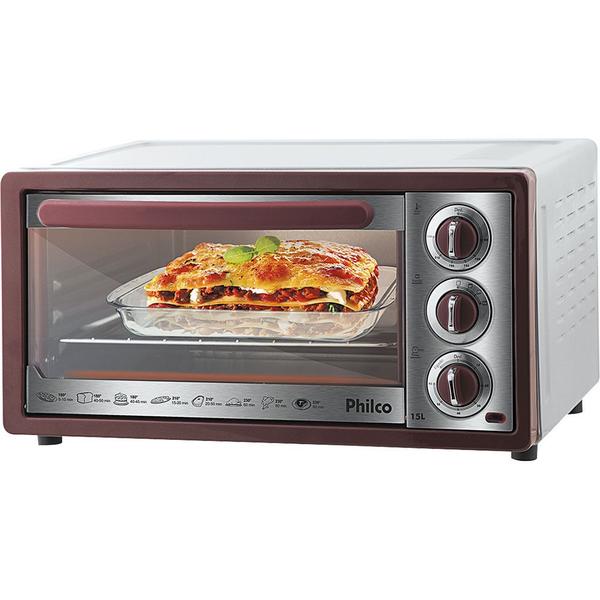 Forno Elétrico 15L Philco com Timer Vermelho 127V