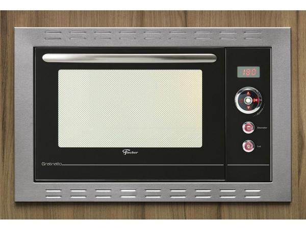 Forno Elétrico de Embutir Fischer Auto Limpante - Grill 44L Gratinatto - 220V