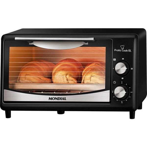 Forno Elétrico Mondial Pratic Cook FR-09 6 Litros - Preto - 220V