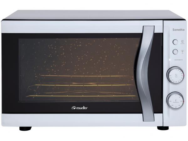 Forno Elétrico Mueller Branco 44L - com Grill e Timer Sonetto