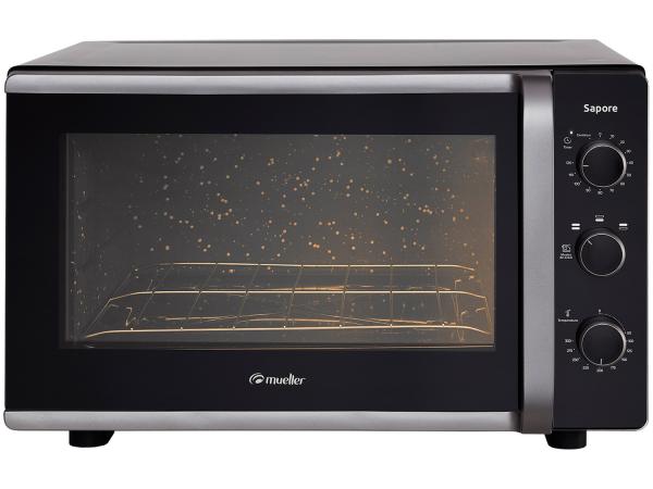 Forno Elétrico Mueller Preto 44L - com Grill e Timer Sapore