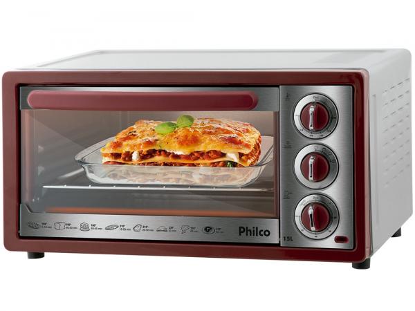 Forno Elétrico Philco Vermelho 15L com Grill - com Timer 56101050