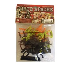 Forte Apache - 12 Figuras Índios Apaches + 2 Cavalos