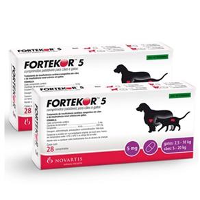 Fortekor 5 - Cães e Gatos 28 Comprimidos - Novartis