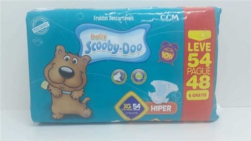 Fralda Baby Scooby Doo -Tamanho XG - 54 Unidades