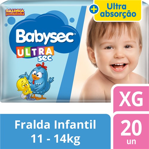 Fralda Babysec Galinha Pintadinha Ultrasec Xg 20 Unids
