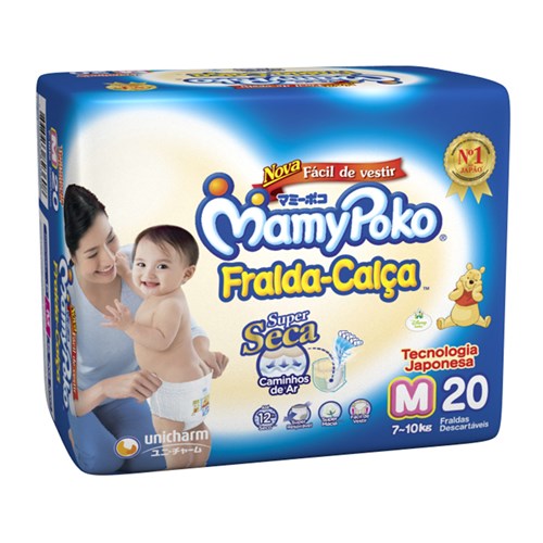 Fralda Calça Mamypoko M Pacote - 20 Unidades