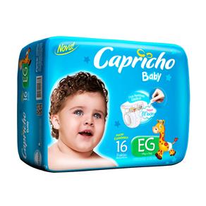Fralda Capricho Baby Prática EG - 16 Unidades