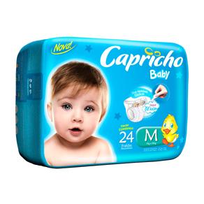 Fralda Capricho Baby Prática M - 24 Unidades