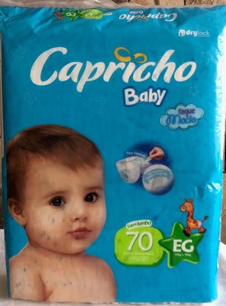 Fralda Capricho Baby - Tam. EG - com 70 Unidades
