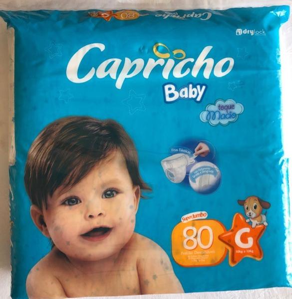 Fralda Capricho Baby - Tam. G - com 80 Unidades