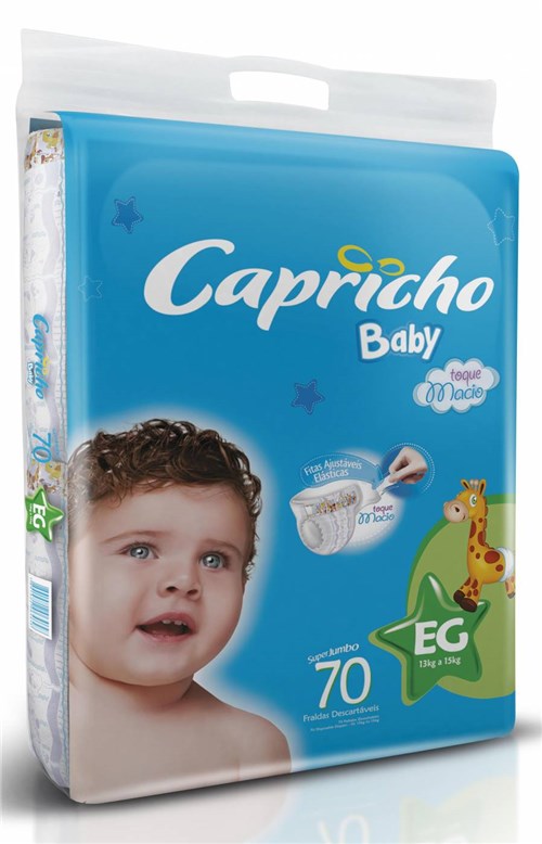 Fralda Capricho Baby - Tamanho XG - 70 Unidades