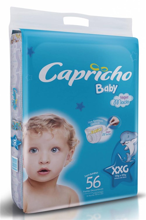 Fralda Capricho Baby - Tamanho XXG - 56 Unidades