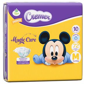 Fralda Cremer Disney Baby Magic Care com 72 Unidades – Tamanho M