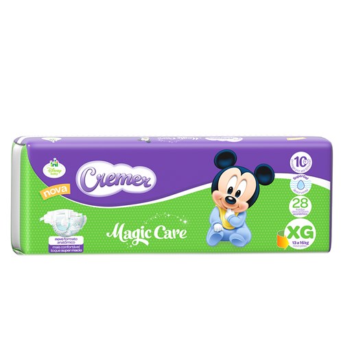 Fralda Cremer Xg Disney Baby Magic Care Pacotão - 28 Unidades