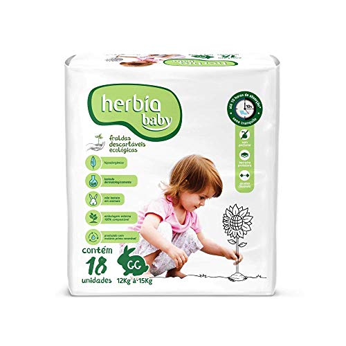 Fralda Descartável Ecológica Herbia Baby GG com 18 Unidades - Herbia