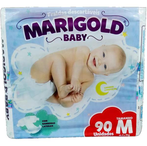 Kit 2 Pacotes Fralda Descartável Infantil Marigold Tamanho M