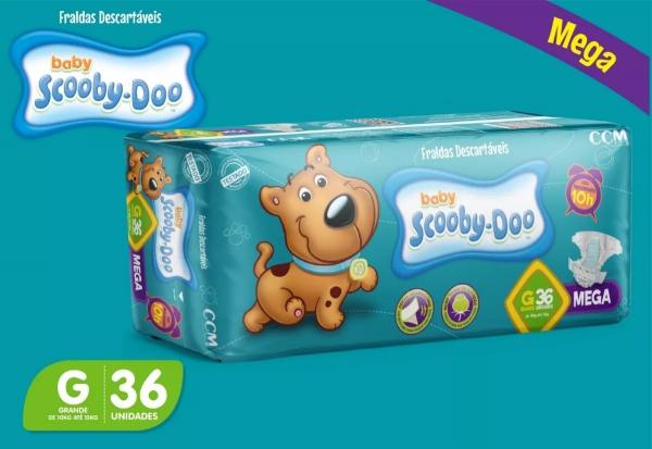 Kit com 3 Pacotes Fraldas Scooby-doo Mega Tam G com 108 Unidades - Scooby-doo Baby