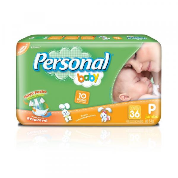 Fralda Descartável Personal Baby Jumbo P 36 Unidades
