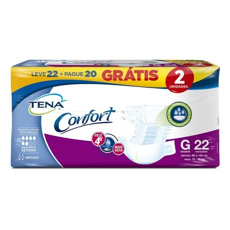Fralda Geriatrica Biofral/tena Confort G C/20+2