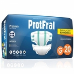 Fralda Geriátrica Premium Econômica G Protfral 20 Unidades