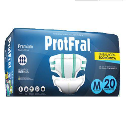 Tudo sobre 'Fralda Geriatrica Protfral Premium M C/20'