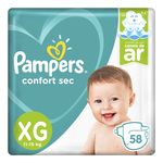 Fralda Pampers Confort Sec Nova Super Tamanho XG 58 Unidades