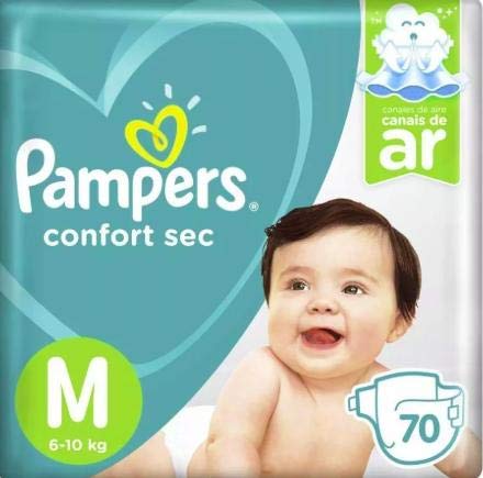 Fralda Pampers Confort Sec Pack Tamanho M 70 Unidades