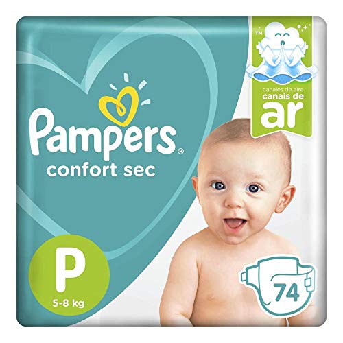 Fralda Pampers Confort Sec Super, P, 74 Unidades