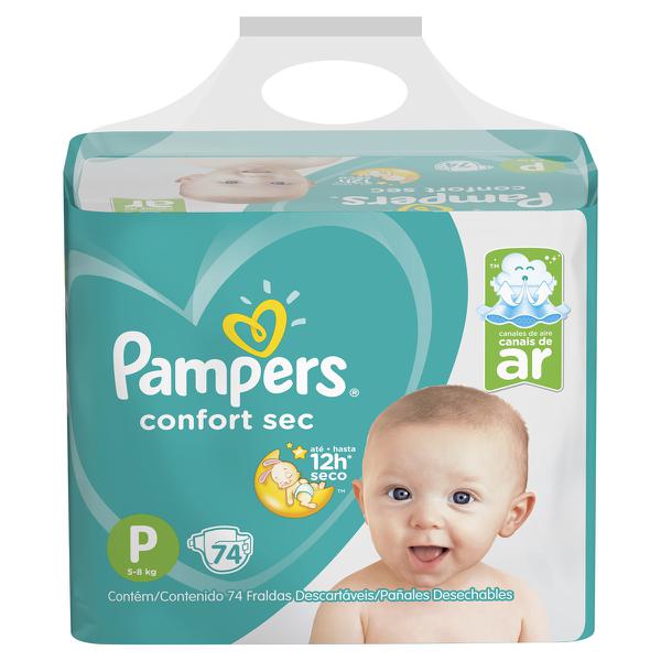 Fralda Pampers Confort Sec Pack Tamanho P 74 Unidades