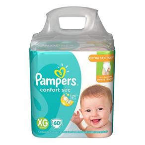 Fralda Pampers Confort Sec Pack Tamanho Xg 60 Tiras