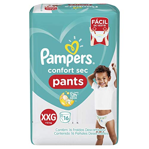 Fralda Pampers Confort Sec Pants Pacotão Tamanho XXG 16 Unidades
