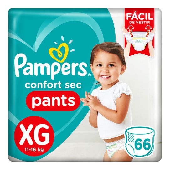 Fralda Pampers Confort Sec Pants Xg 66 Unidades
