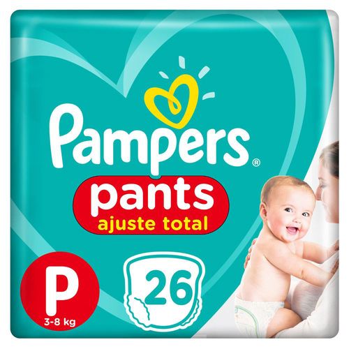 Fralda Pampers Pants Ajuste Total P 26 Tiras FD PAMPERS PANTS AJUSTE TOT JUMBO PEQ 26UN
