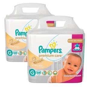 Fralda Pampers Premium Care Nova Tamanho G 136 Tiras