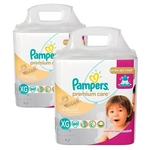 Fralda Pampers Premium Care Nova Tamanho Xg 120 Tiras