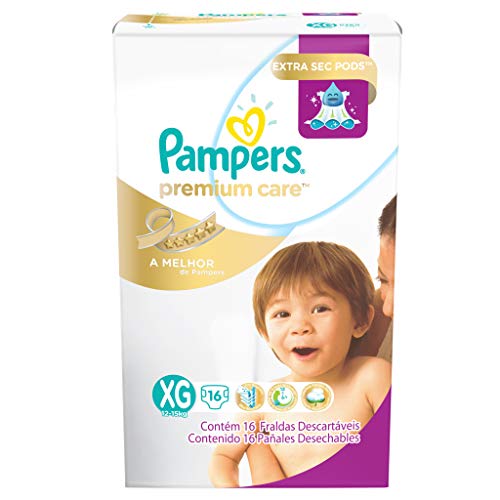 Fralda Premium Care Nova Tamanho XG 16 Tiras, Pampers