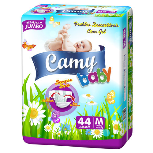 Fraldas Camy Baby - 44 Unidades - M