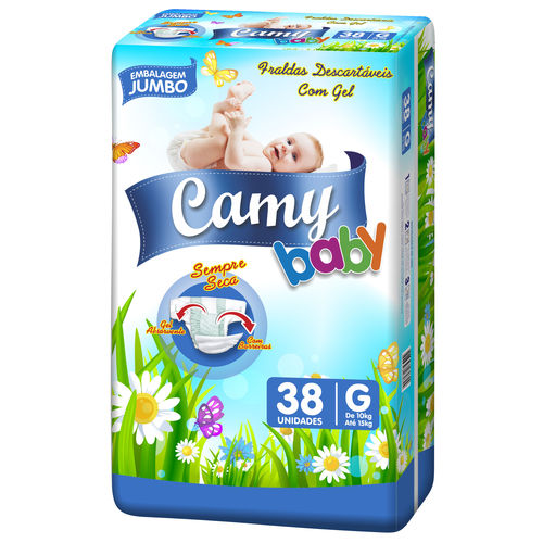 Fraldas Camy Baby - 38 Unidades - G